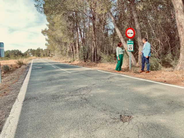 Mejora de un tramo de ocho kilómetros en la carretera que conecta Pliego con Lorca